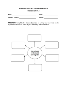 Research Importance Worksheet