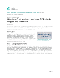 Low-Cost RF Probe Design