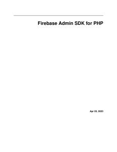 Firebase Admin SDK for PHP Documentation