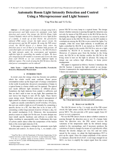 Automatic Room Light Control with Microprocessor & Sensors