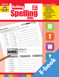 Grade 6+ Spelling: Compound Words Workbook Page