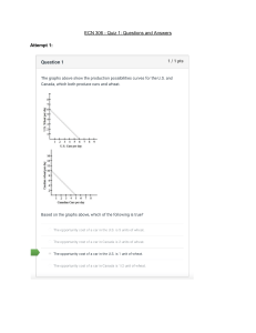 ECN 306 Quiz: Production Possibilities & Opportunity Cost