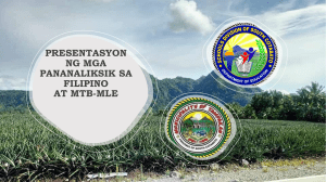 Filipino & MTB-MLE Research Presentation
