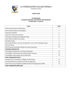CPA Refresher: Advanced Financial Accounting Lesson Guide