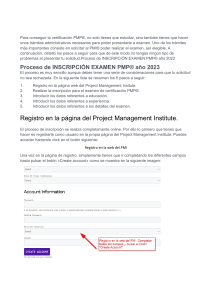 Guía Inscripción Examen PMP®: Pasos y Requisitos