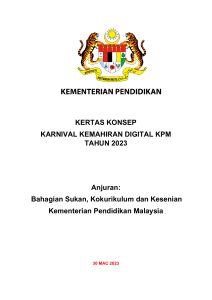 Kertas Konsep Karnival Kemahiran Digital KPM 2023