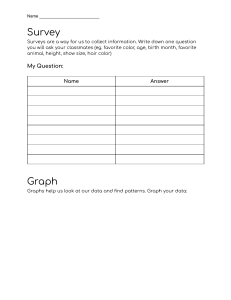 Class Survey Worksheet: Data Collection & Analysis