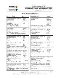 Magic Mouthwash Recipes: Formulations & Instructions