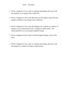 Java Array Exercises