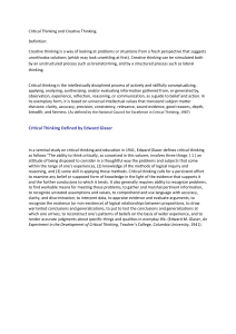 Critical vs Creative Thinking: Definitions & Differences