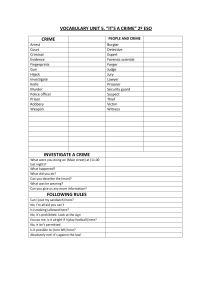 Crime Vocabulary List for ESL Students