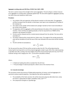 Aggregate & Concrete Testing: ACV, TFV, Mix Design