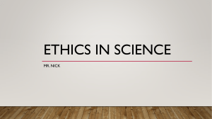 Ethics in Science: Animal Testing, Cloning, and Human Research