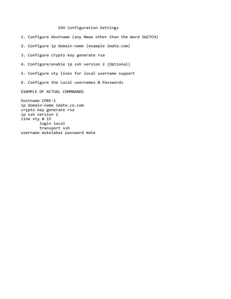 SSH Configuration Guide Network Device Security Ssh configuration guide network device security