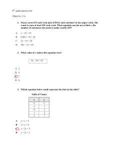 8th Grade Math Practice Test