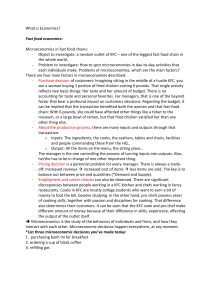 Economics: Micro & Macro in Fast Food Chains