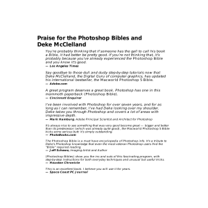 Photoshop Bible Praise: Deke McClelland Reviews