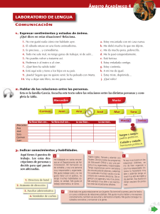 Ejercicios de Español: Comunicación, Gramática y Vocabulario