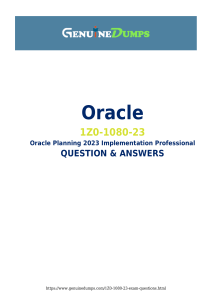 Oracle 1Z0-1080-23 Exam Questions & Answers