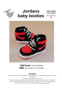 Jordan Baby Booties Crochet Pattern