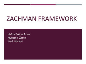Zachman Framework Presentation