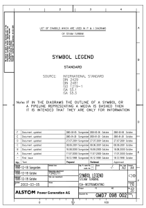 Steam Turbine Symbol Legend Technical Drawing