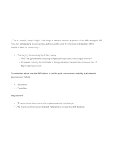 IMF Criticism & Economic Alternatives
