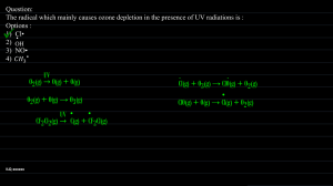 Ozone Depletion Exam Question