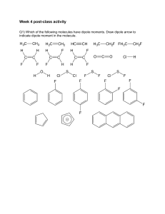 Chemistry Worksheet: Dipoles, Hybridization, Lewis Structures