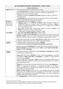 Seconda Guerra Mondiale: Sintesi Schematica 1939-1945