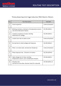 MEZ Electric Motor Routine Test Procedures