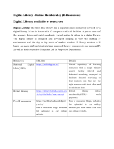 Digital Library E-Resources: NDL & British Council