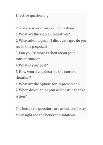 Effective Questioning Techniques: List of Questions