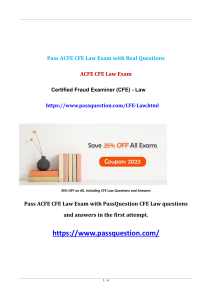 ACFE CFE Law Exam Questions & Answers