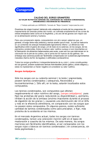 Calidad del Sorgo Granífero y Taninos