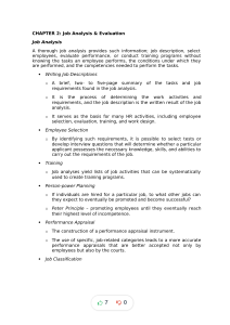 Job Analysis & Evaluation: HR Textbook Chapter