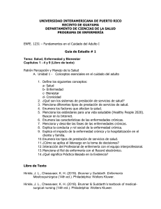 Guía de Estudio: Salud, Enfermedad y Bienestar
