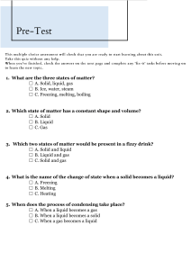 States of Matter & Materials Science Test