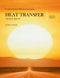Heat Transfer Solution Manual, 2nd Edition