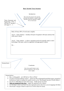 Essay Structure Guide: Keyhole Method