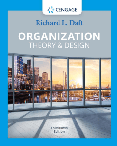 Organization Theory & Design Textbook