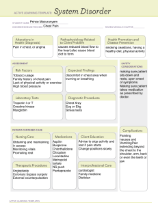Chest Pain: Active Learning Template for Nursing Students