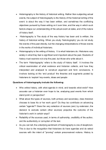 Historiography: Understanding Historical Writing