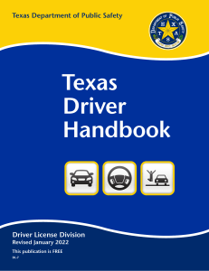 Texas Driver Handbook: Licensing, Safety, and Traffic Laws