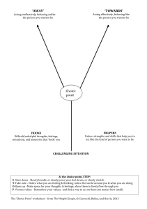 Choice Point Worksheet: Decision Making & Values