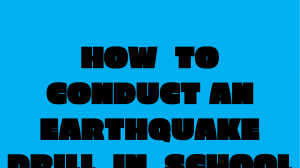 Earthquake Drill Guide: School Safety & Preparedness