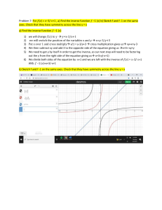Inverse Functions & Transformations Worksheet