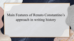 Renato Constantino's Historical Approach