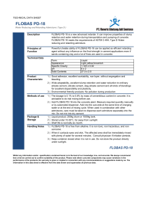 FLOBAS PD-18: Water Reducing & Retarding Admixture Data Sheet