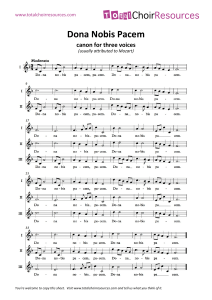 Dona Nobis Pacem Sheet Music for Three Voices